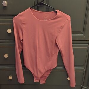 A New Day Dusty Pink Long Sleeve Bodysuit